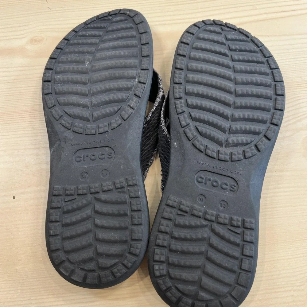 CROCS canvas thong